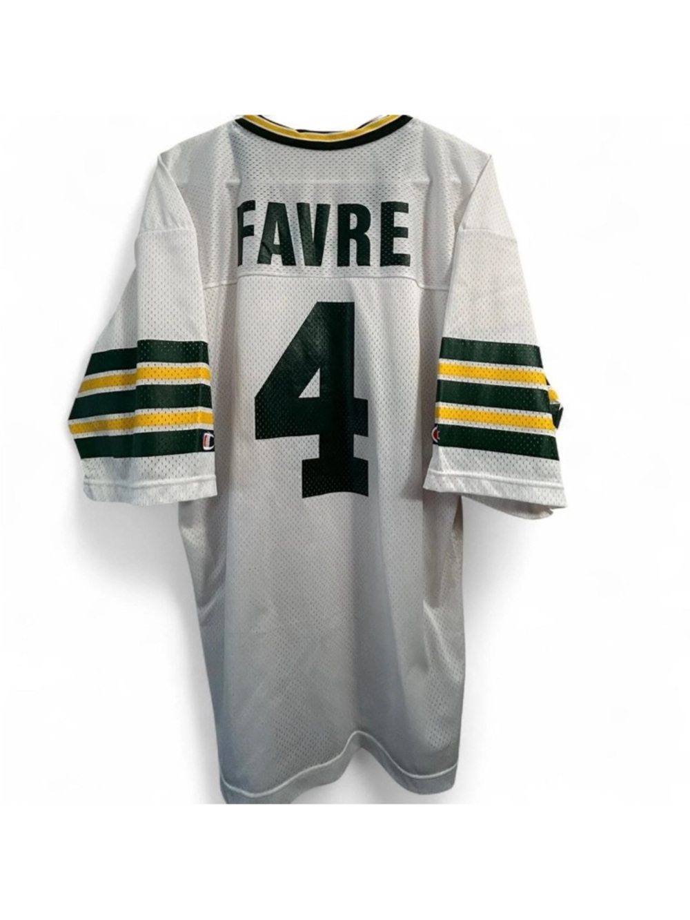 Vintage Champion Brett Favre #4 Green Bay Packers White NFL Jersey Mesh Large - Picture 1 of 3